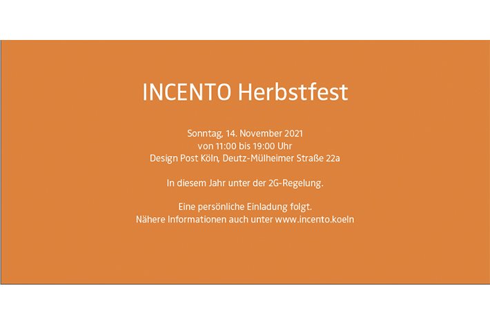Save the date: <strong>INCENTO-Herbstfest 2021</strong>