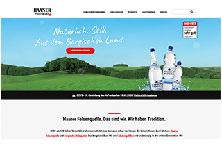 Frisch in den Sommer - <strong>Die neue Website der Haaner Felsenquelle</strong>